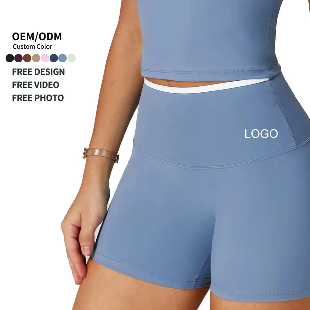 Fashion Seamless Women Summer Shorts Custom Logo New Scrunch Butt Workout Gym Yoga Shorts For Women Short Pants Biker Shorts