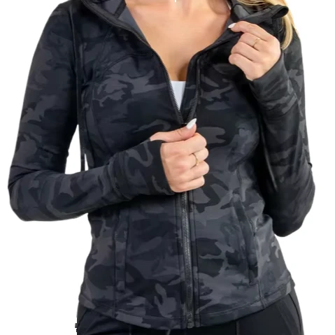 Full Sleeve Zippered Hooded Solid Yoga Set Women Activewear Workout Tracksuit Stretch Fitness Gym Wear Breathable Eco-Friendly