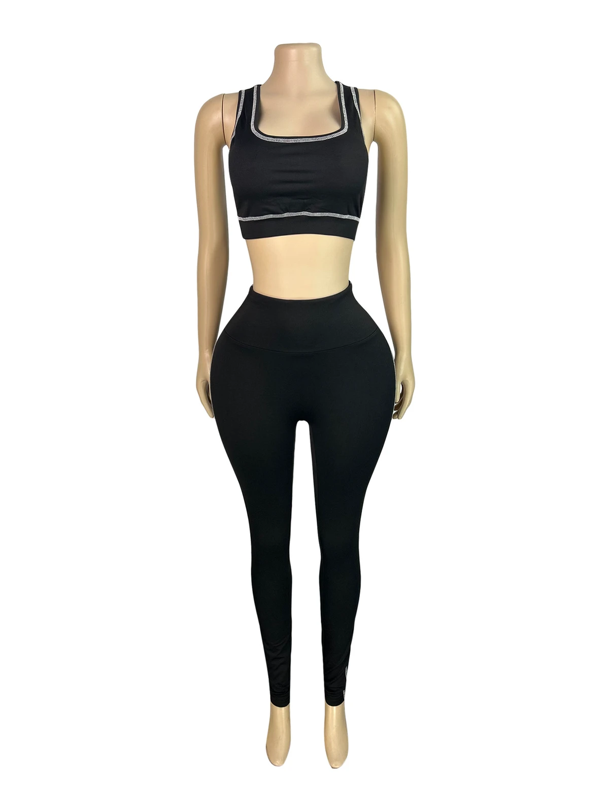 Premium Women's Seamless Yoga Set 3 Piece Nylon Spandex Fitness Leggings Bra Jacket Halter Neck Four-Way Stretch Eco-Friendly