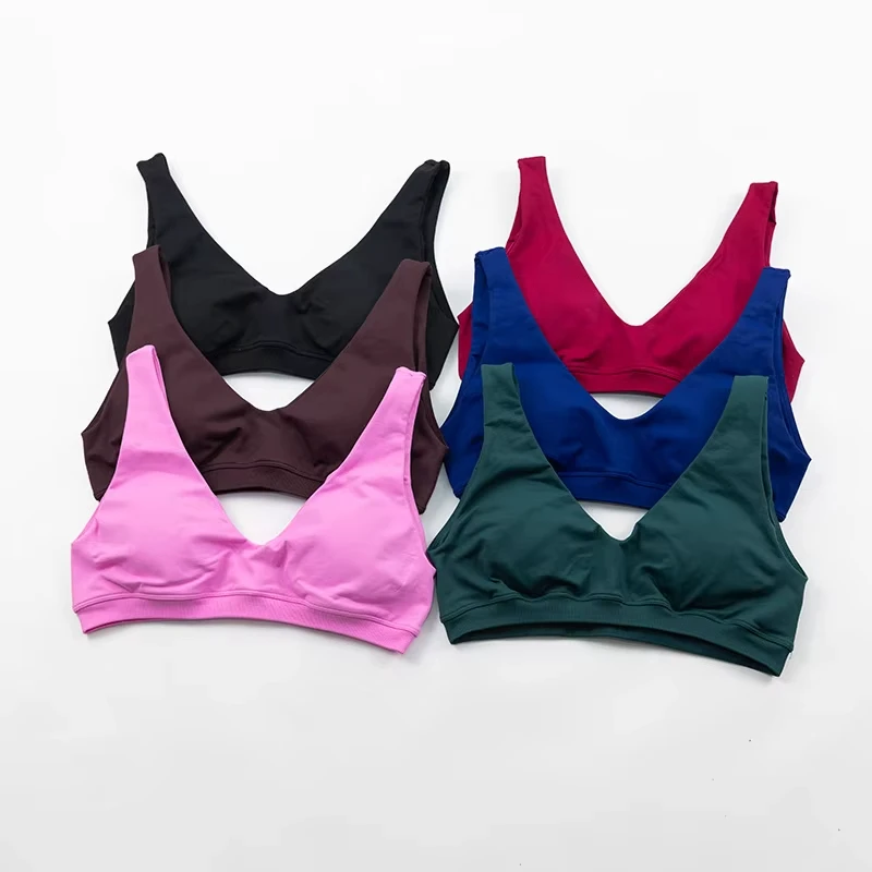 New Arrival Moisture Wicking Sports Bra Women Open Back Wide Strap High Support Workout Activewear Fitness Yoga Bra