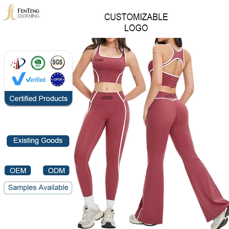 Under Lulu Custom Naked Feel 3D Butt Lift Yoga Set Color Block Hollow Back Gym Workout Set Women Padded Sports Bra and Leggings