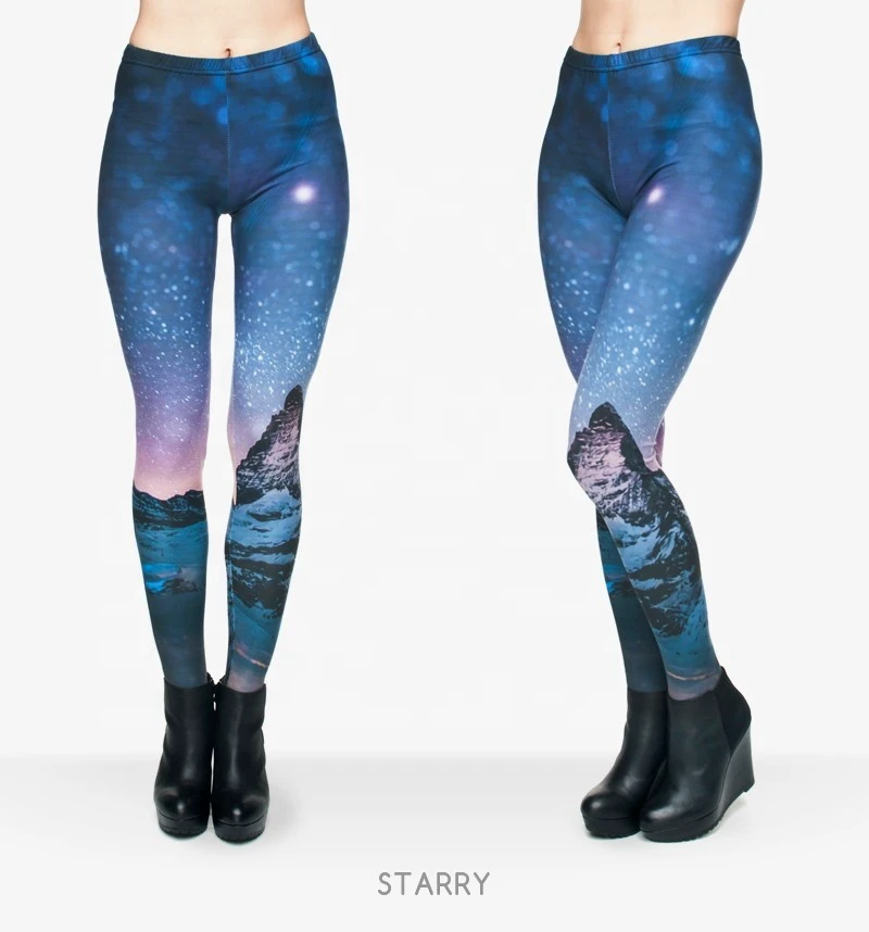 Hot Selling Women's Super Soft Buttery Yummy Himalayas Pattern Sporty Leggings Elastic Waist Low Rise Digital Print Sublimation