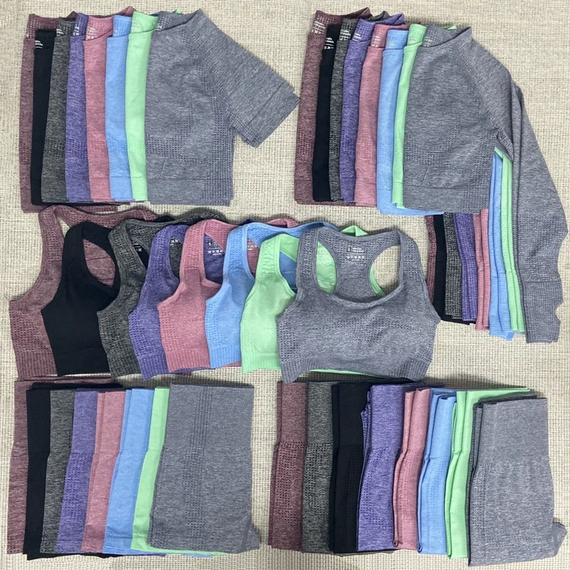 Live Shot Seamless 5PCS Fitness Clothing Yoga Women Workout Activewear Sets for Women