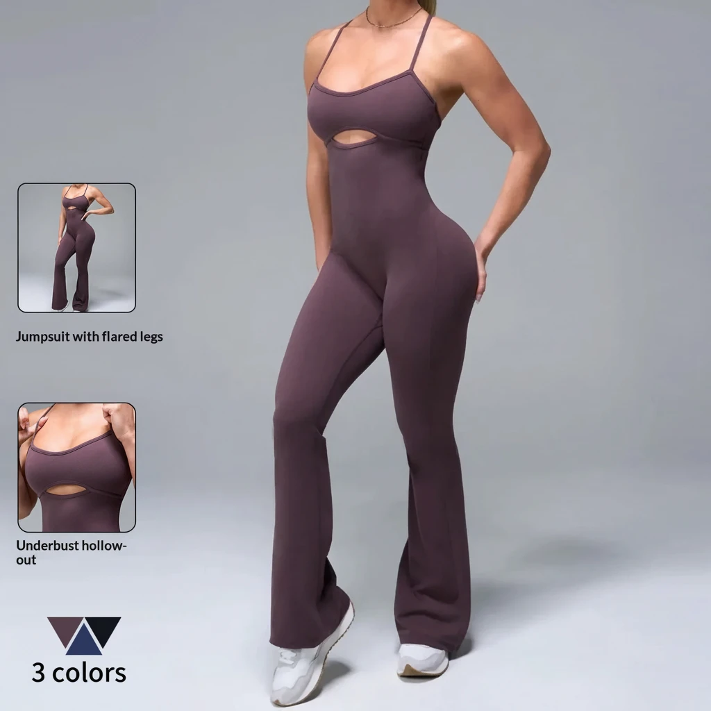 SeamlessBreathable Spandex/Nylon Thin Strap One-piece Hip-lifting Fitness Clothing Sports QuickDry Women tracksuits gym clothes