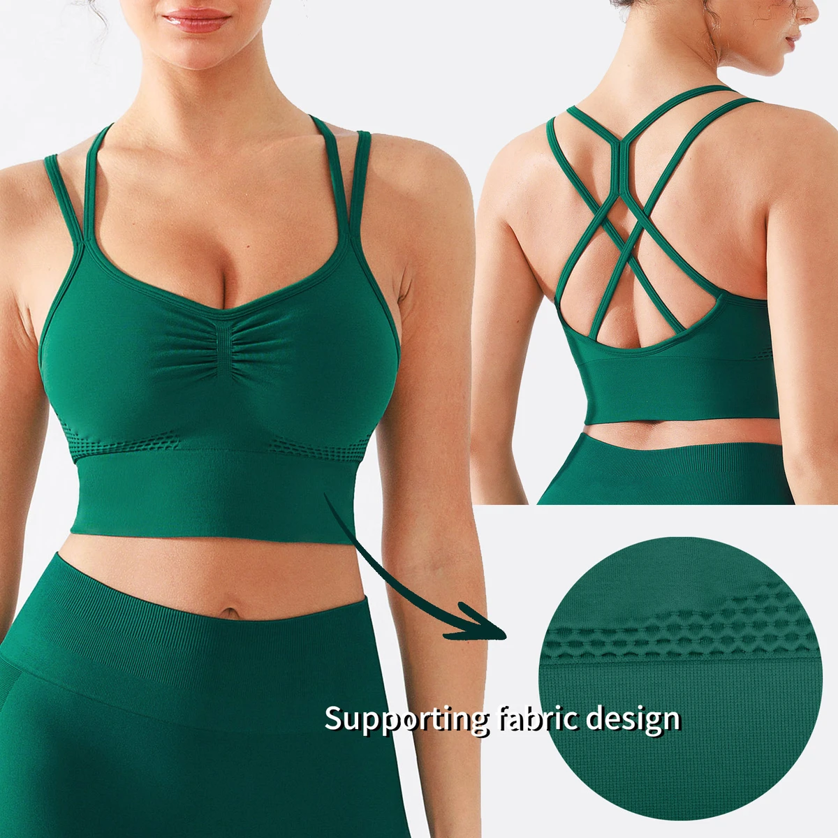 Vractive Plus Size Sports Bra Eco-Friendly Breathable Seamless Corp Top Support Active Wear Wholesale