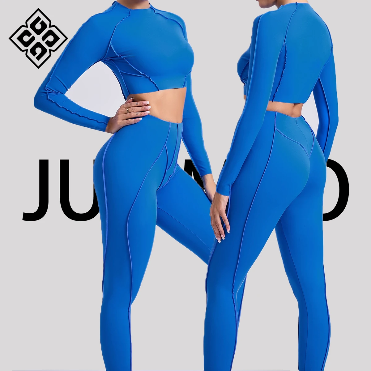 Hot Sale Plus Size Two Piece Yoga Wear Breathable Eco-Friendly Quick-Dry Reversible Women Pilates Sportswear Workout Sets High