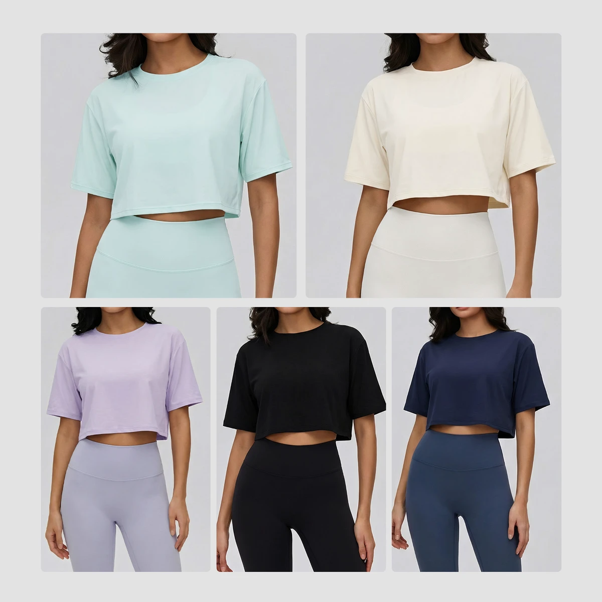 Spring Summer High-end Women's Yoga Sports T-shirt Short-sleeved Loose Slimming Meat Covering Breathable Lightweight Top