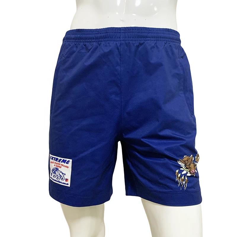 Custom Men's Quick Dry Polyester Spandex Shorts Men's Gym Zipper Pockets Drawstring Sports Shorts