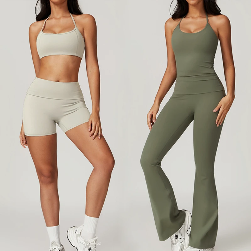 Workout Suits High Stretchy Good Quality Ladies New Woman Active Clothes Yoga Sets 5pcs Gym Sets for Women