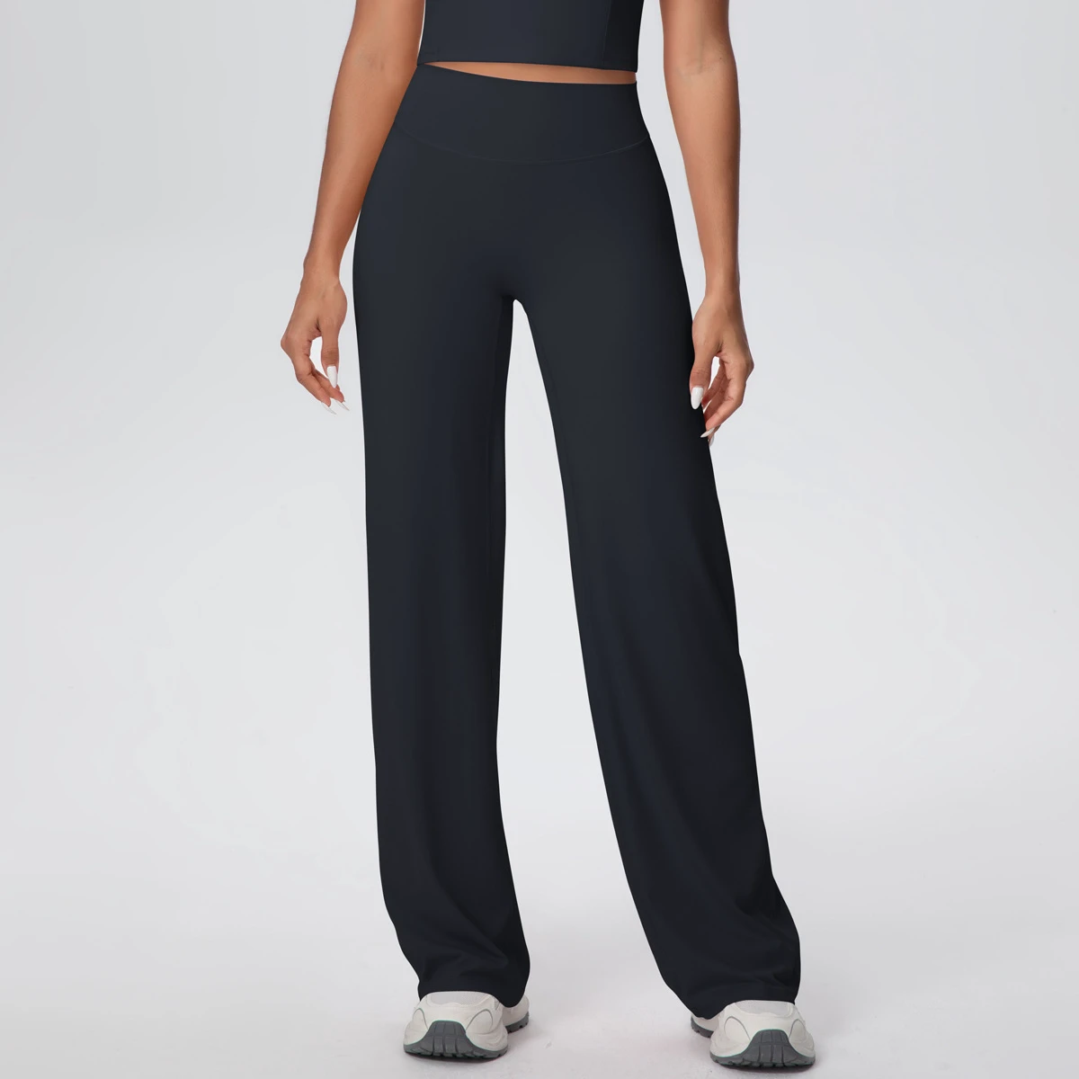 High-waisted full-length tucking yoga pants