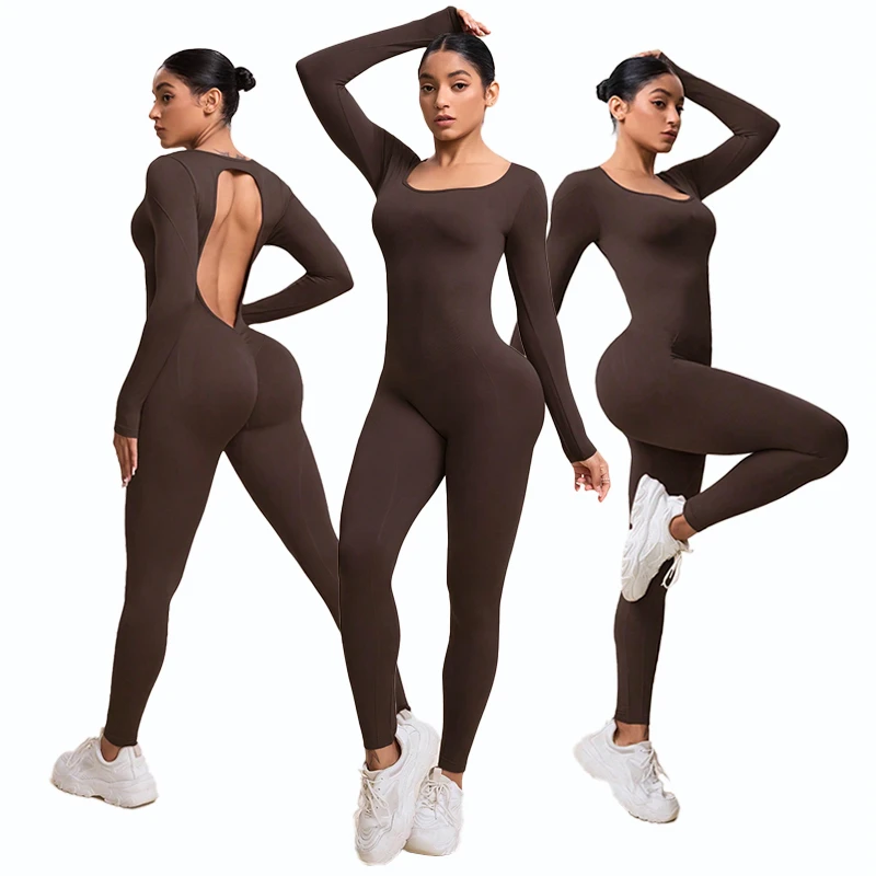 New Arrival Sexy Yoga Wear Women Yoga Cross Strap Breathable Quick-Drying Seamless Yoga Jumpsuits