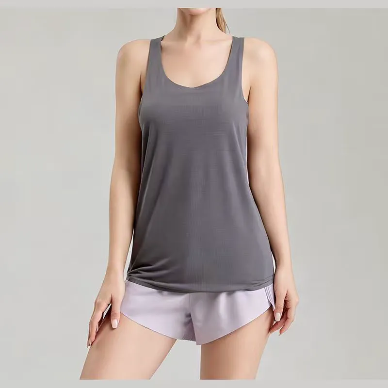 Spring Summer New Yoga Vest Women's Skin-friendly for Quick Dry Training Fitness Sports Underwear Elastic Anti-running