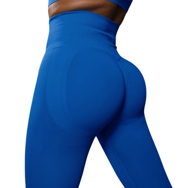 Lanyu Women's Seamless Scrunch Butt Yoga Leggings High Waist Athletic Tights With Smile Contour Workout Pants