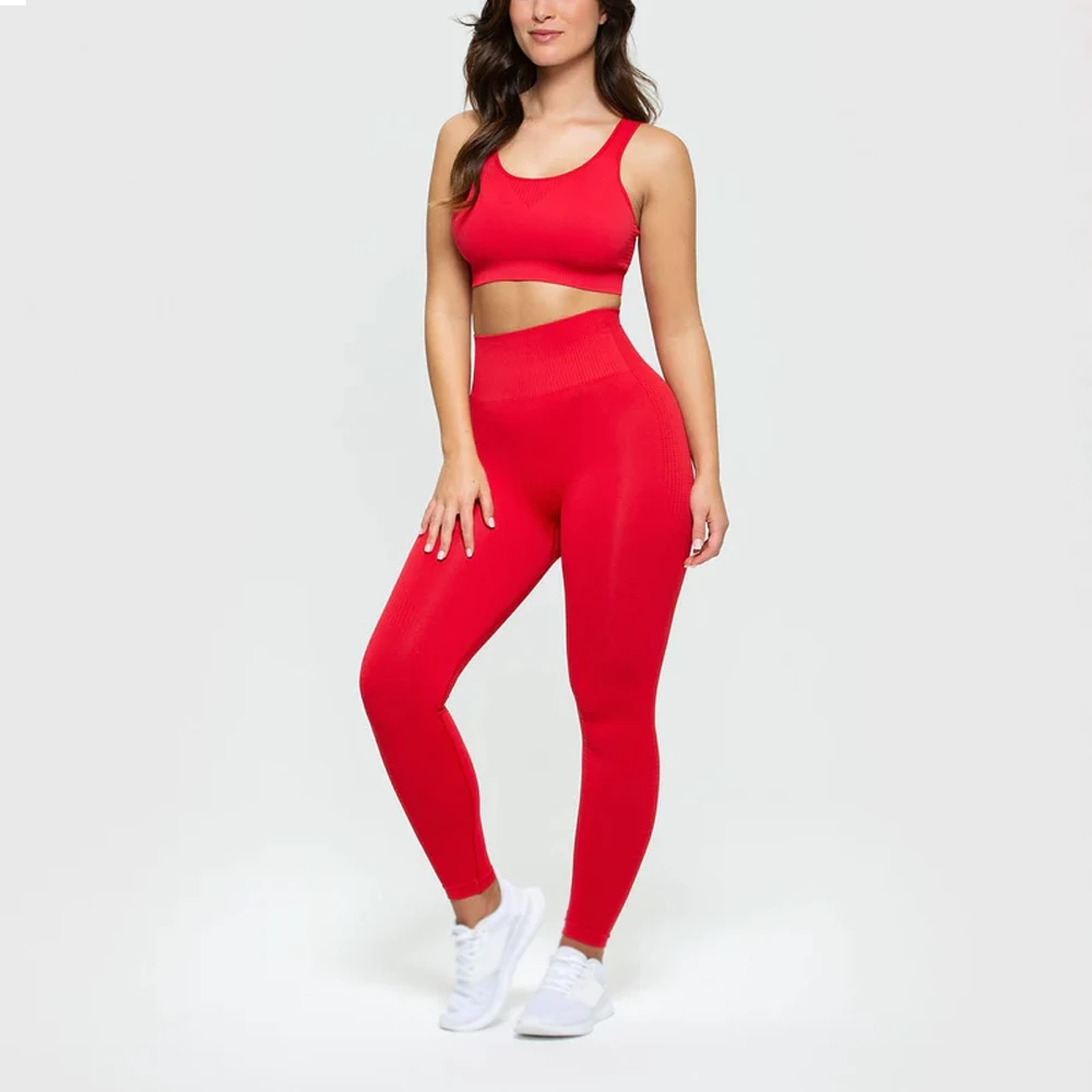 Custom Made 2-Piece Workout Yoga Set for Women Durable Spandex/Polyester Quick Dry Front Logo Gym Wear Sportswear