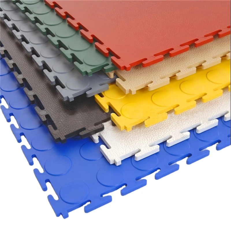 Hot Sale Durable Anti Static PVC Interlocking Floor Tiles for Garage 4S Shop Auto Repair