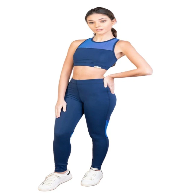 Girls Plus Size 2-Piece Slimming Breathable Quick Dry 100% Polyester Fitness Gym Hip Lifting Crop Top Sports Bra High Set Yoga