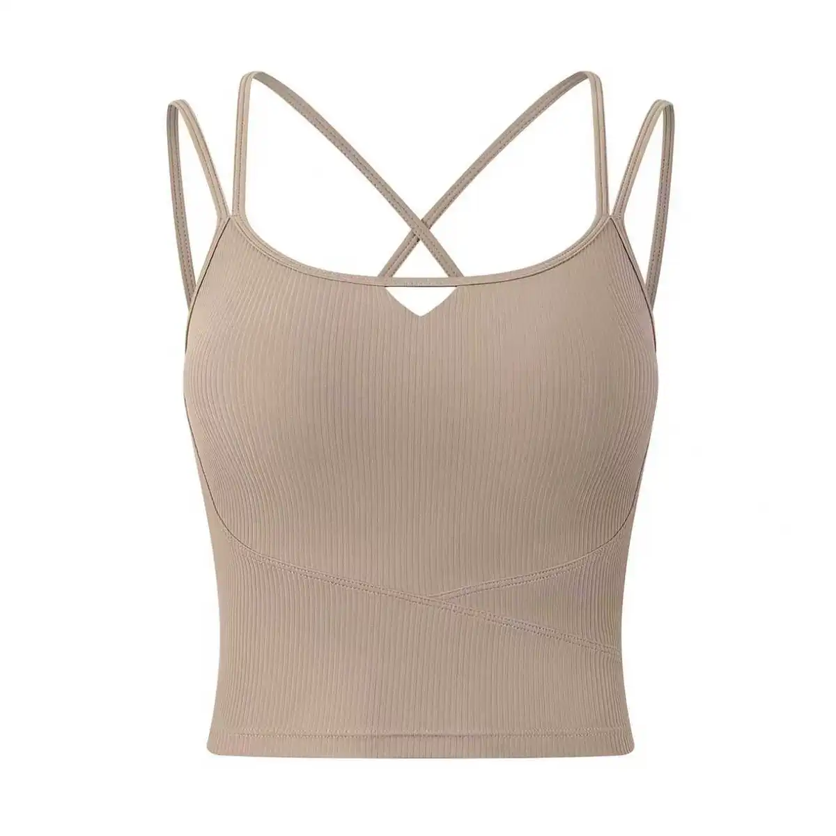 New Style Breathable Yoga Vest Women's Tank Top Chest Pads Crossed Sexy Back Strappy Fitness Top Running Sports Spandex/Nylon