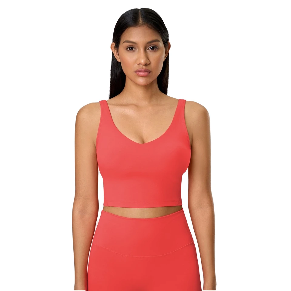Women's High Support Breathable Four-Way Stretch Yoga Sports Bra for Running Fitness Vest Top Cross-border New Beauty Back