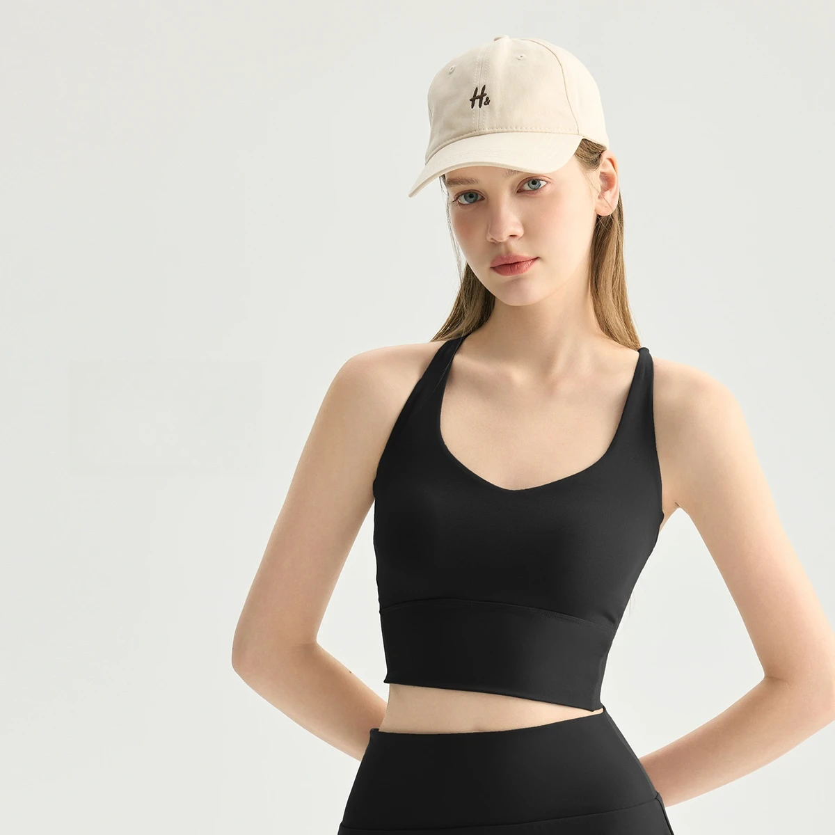 Double X Cross Back High Support Sports Bra Women Slimming U-NECK Padded Yoga Four-Way Stretch Breathable Seamless Crop