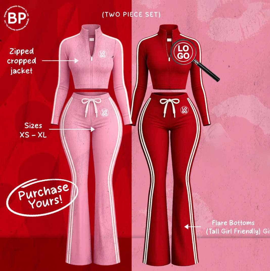 2026 New Arrivals Women Yoga Set Y2k Side Stripe Hoodies Zipper Jacket and Flared Pants Loungwear Women Tracksuit 2 Piece Set