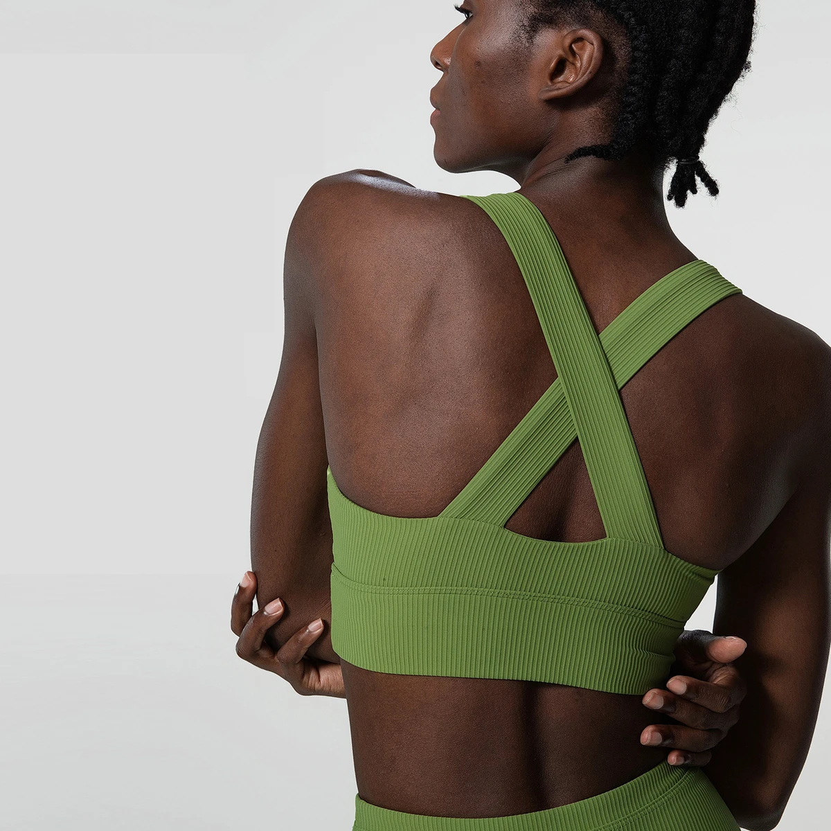 Plus Size Nylon Breathable Fitness V-neck Sports Bra Tops Hot Sexy Women High Lmpact Suppliers Cross Back Young Girl Yoga Vest