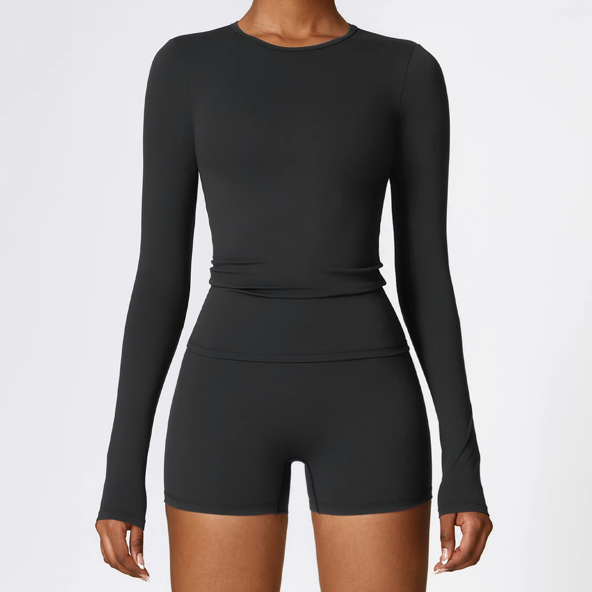 High Quality Winter Brushed Yoga Clothes High-strength Fitness Clothes Pilates Clothing Running Sports Long Sleeved Tops