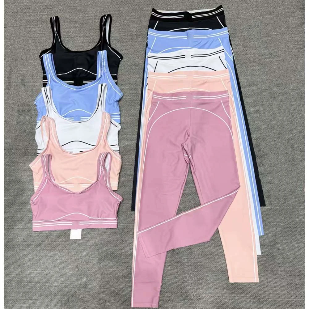 Custom Women Reversible Yoga Two-Piece Fitness Set Breathable Eco-Friendly Spandex/Nylon Plus Size Pilates Training Gear
