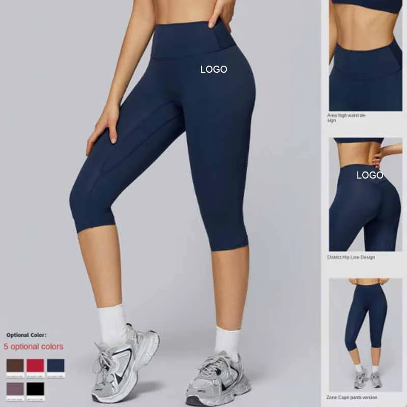 Women's High Elastic Waist Quick-Drying Solid Yoga Leggings Slimming Fitness Pants Plus Size Windproof Breathable Outdoor