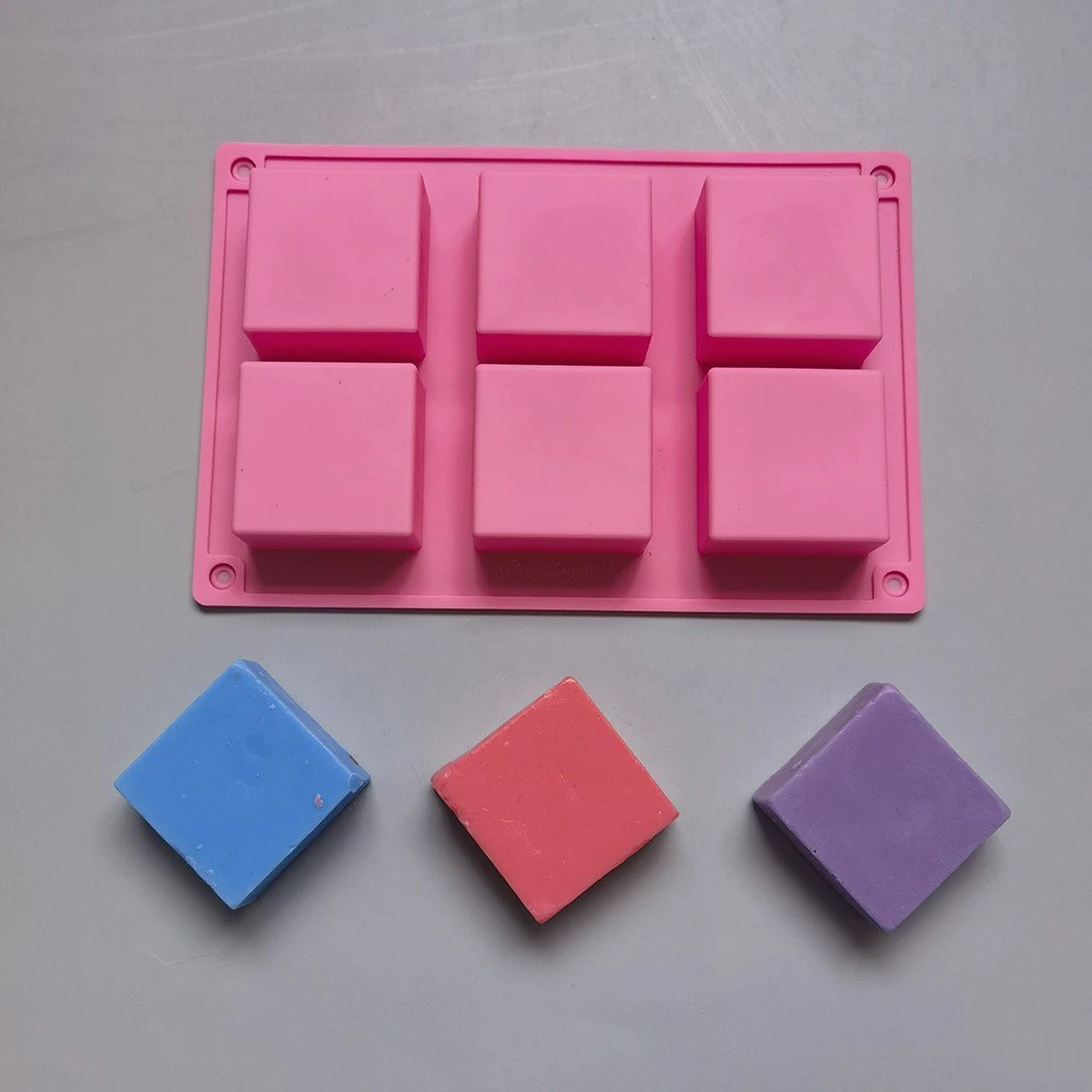 Factory Direct Eco-Friendly Silicone 6-hole Custom Design Cake Jelly Pudding Soap Making Mold Baking Tool