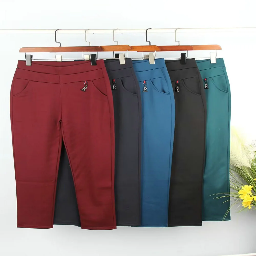 2.77 Dollar Model QYK032 Waist 2XL-5XL Summer Plus Size Lady Horse Riding Women's Fabric Wide Jogging Hiking Motorcycle Pants