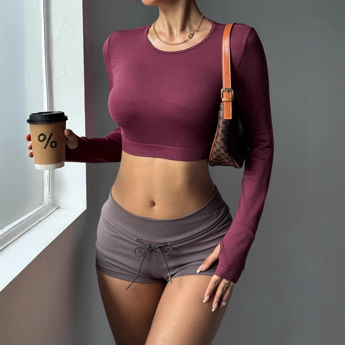 Under Lulu Custom Autumn Winter Euro-American Long-sleeved Yoga Top Women Quick-drying Slim-fit Slimming for Breathable Running