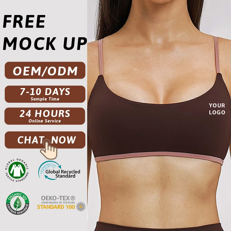 OEM Custom Sportswear Gym Bra for Women Yoga Outfit Private Label Athletic Wear Workout Clothing Contrast Sports Bra Wholesale