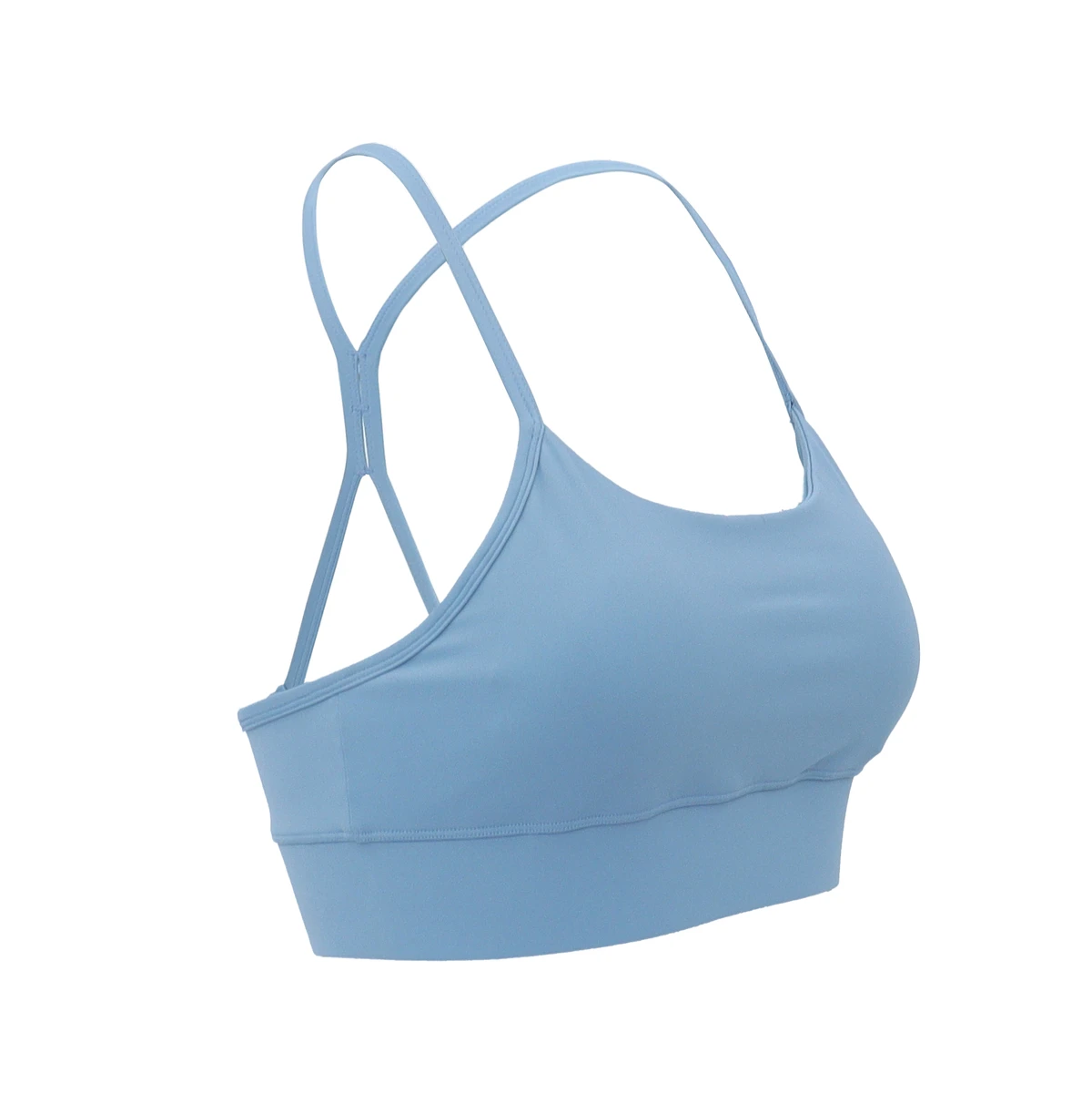Sexy Strappy Back Sports Bra Women Light Support Yoga Bra Criss Cross Back Gym Crop Top Breathable Fitness Bralette