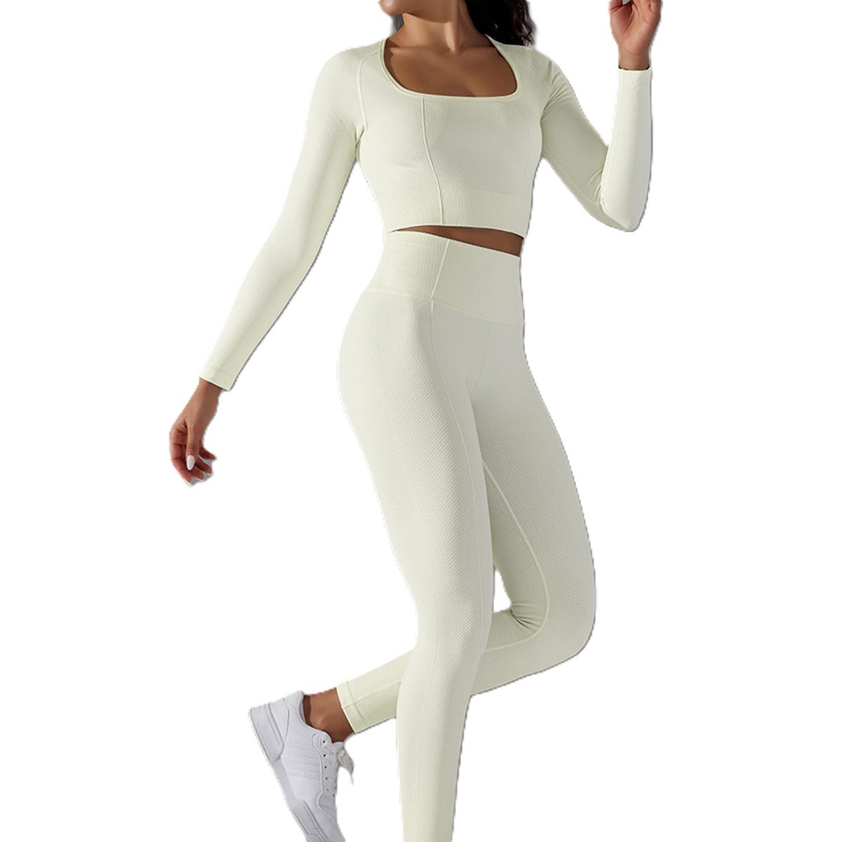 strong elasticity for sports Custom Logo High Waist Yoga Wear Gym Fitness Sets 2 Piece Legging Bra Woman Yoga Set Women's Sets