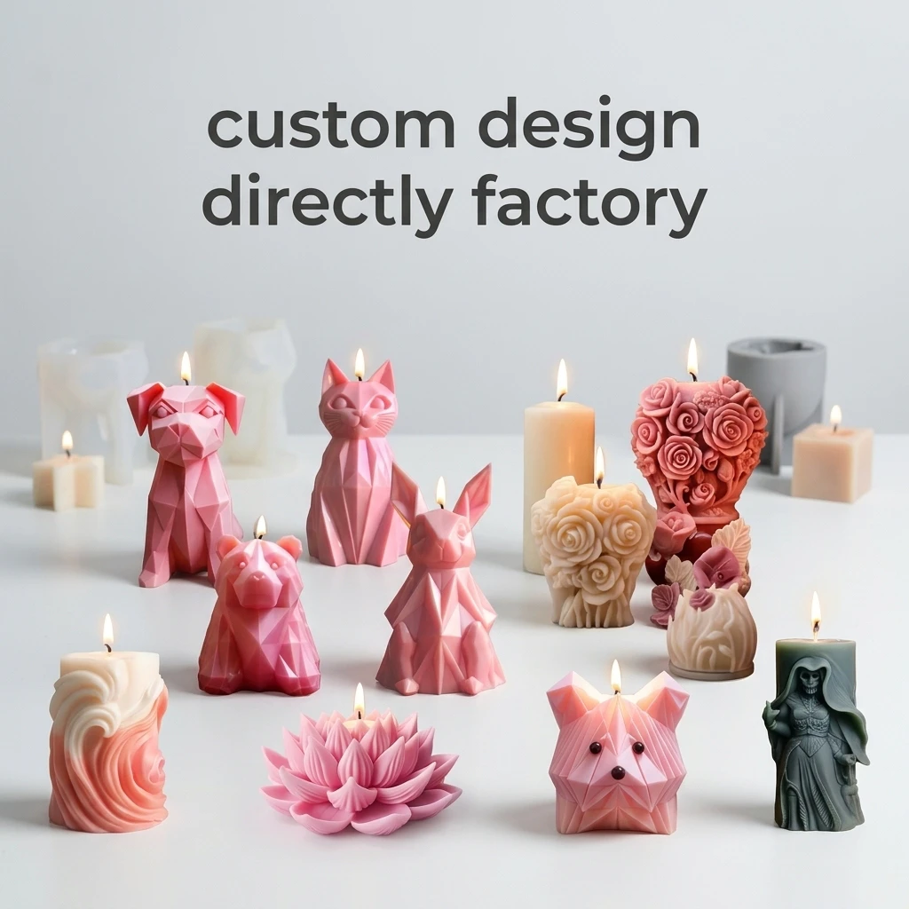 Custom Design Candle Molds 3D Bubble Cube Silicone Mold for Candles Soap Making DIY Candles Cake Decoration