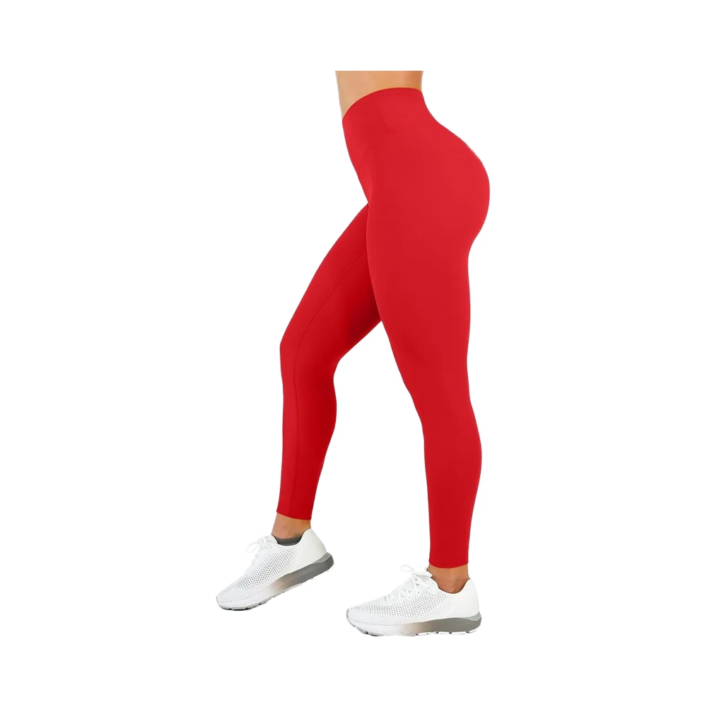 High Waisted Breathable Solid Leggings for Women-No Front Seam Tummy Control Pants for Workout Running No See Through