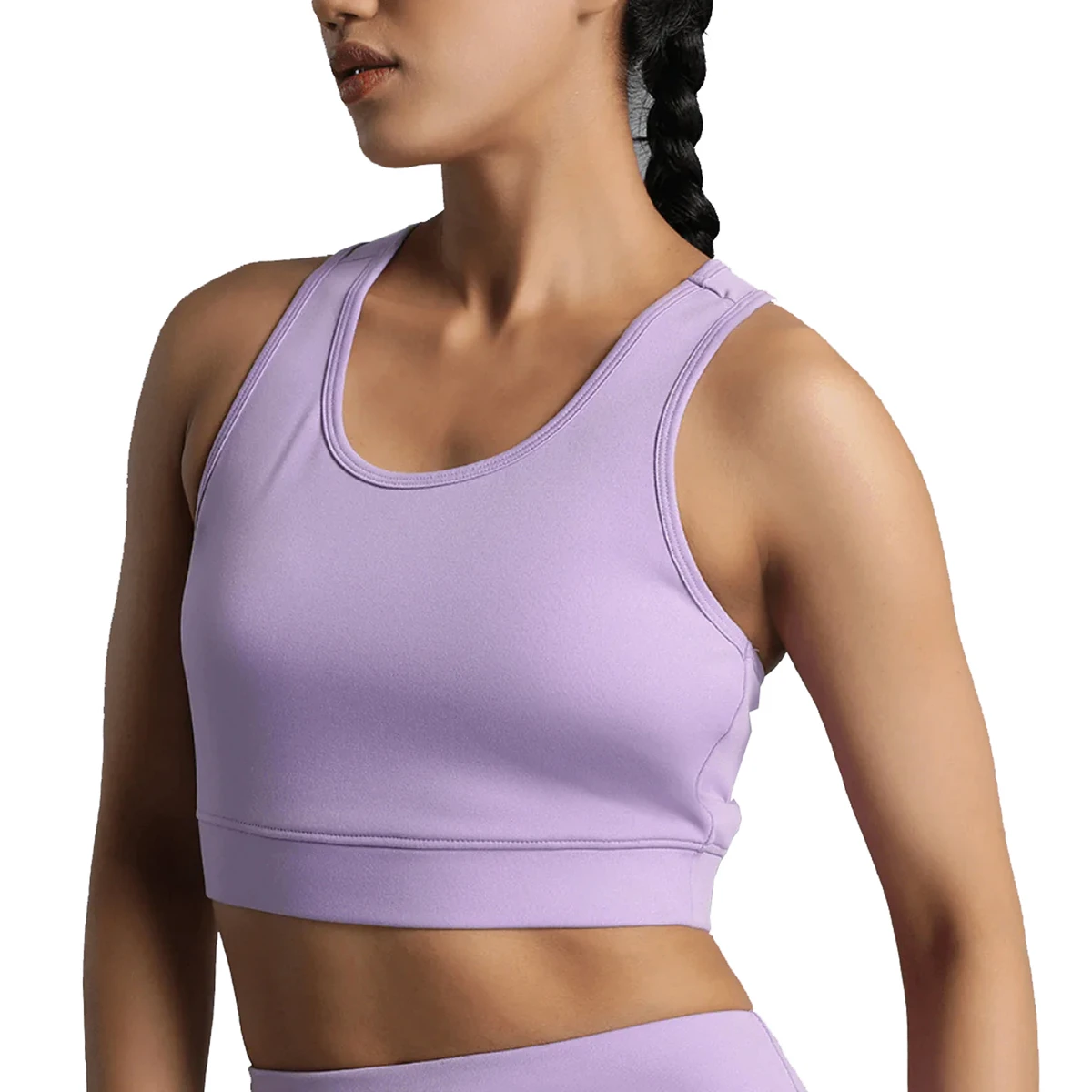 New Arrival Customizable High Support Strapless Breathable Women's Sports Bra Yoga Gym Wear Solid Color Front Logo Removable