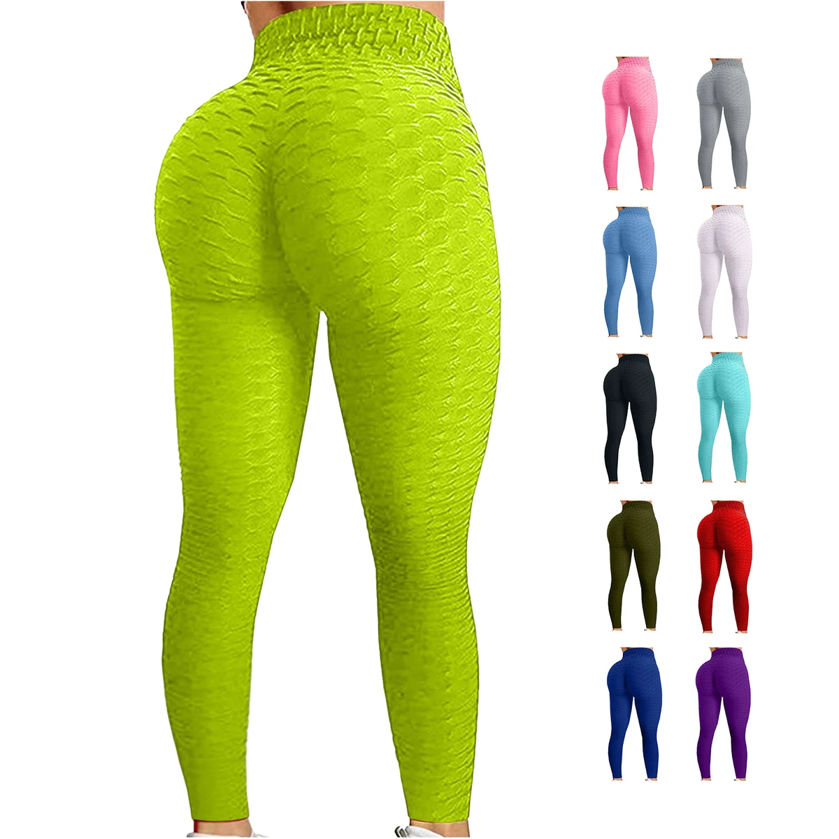 Women's High-Waist Energy Leggings Naked Feeling Fitness Running Yoga Pants Mid-Waist Tight Gym Casual Push Sport 2pcs Wholesale