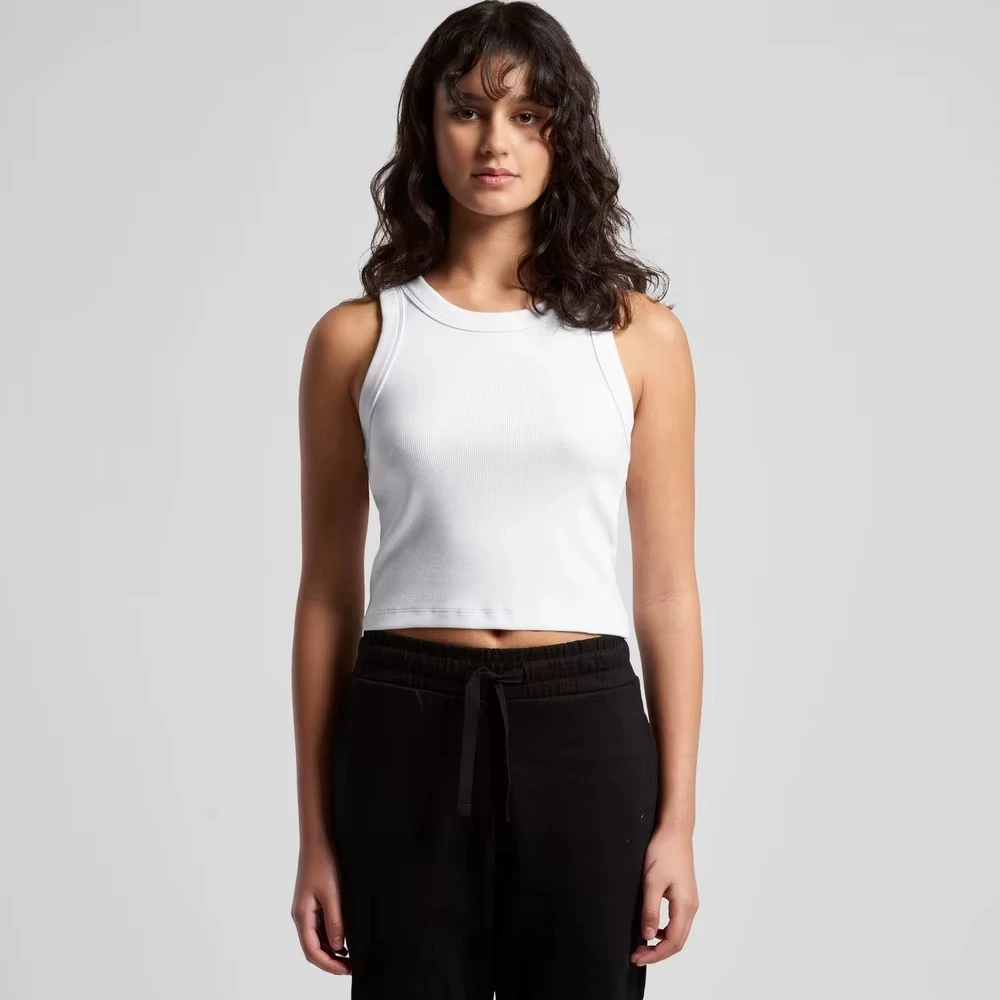 Women Seamless Ribbed Yoga Top Crop High Stretch Breathable Quick-drying Lightweight Sleeveless Front Customizable Fitness