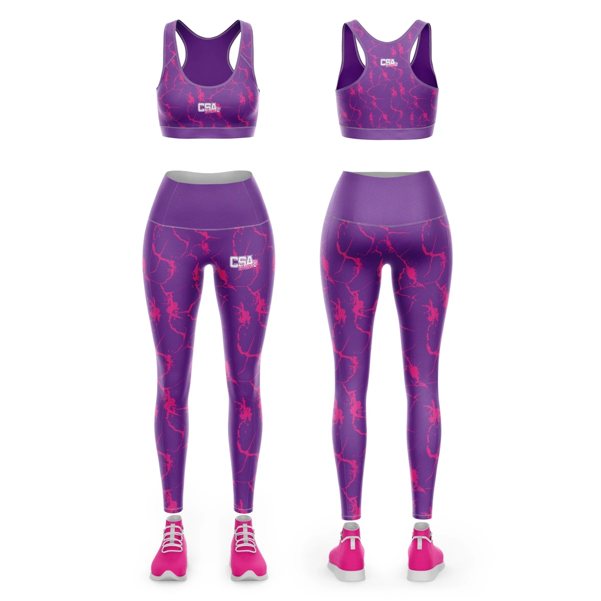 Top Trending Girls Compression Gym & Yoga Wear New Hot Sale 2 Pieces Gym Wear for Women Custom High Quality Women's Activewear