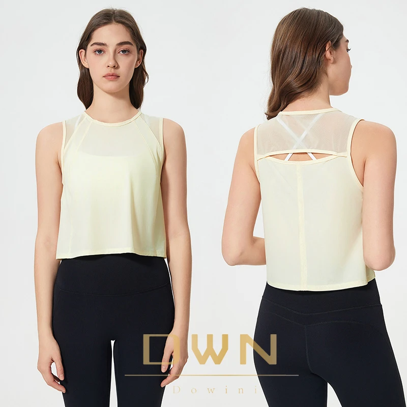 Women's New Spring/Summer Sports Hoodie Solid Color Loose Fit Sleeveless Tank Top for Fitness and Yoga