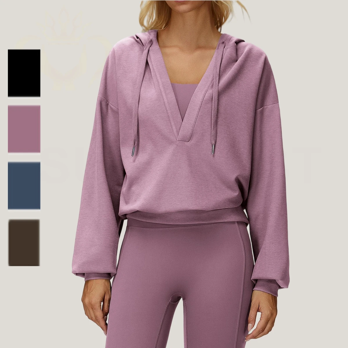 Women's Long Sleeve Outdoor Gym Tops Fitness Sports Jackets Quick Dry V Collar Yoga Jacket Comfortable Sportswear