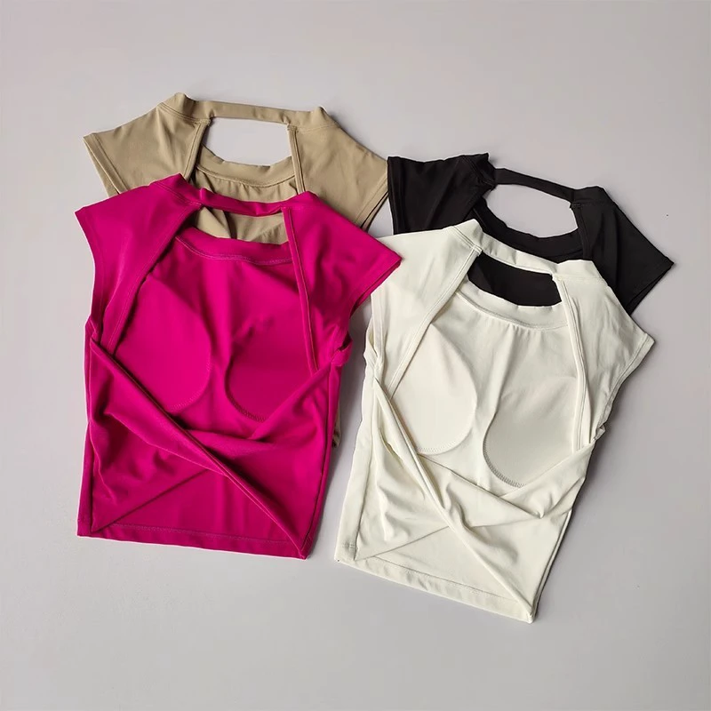 Eco-Friendly Breathable 100% Cotton Sleeveless Crisscross Back Yoga Top with Skinny Fit for Women's Activewear