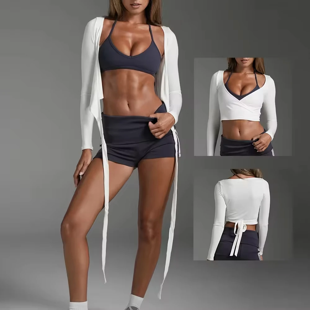 2026 New Women New Quick Dry Breathable With Sleeve Fitness Jacket Gym Smart Stretch Yoga Wear For Running Workout Sport Tops