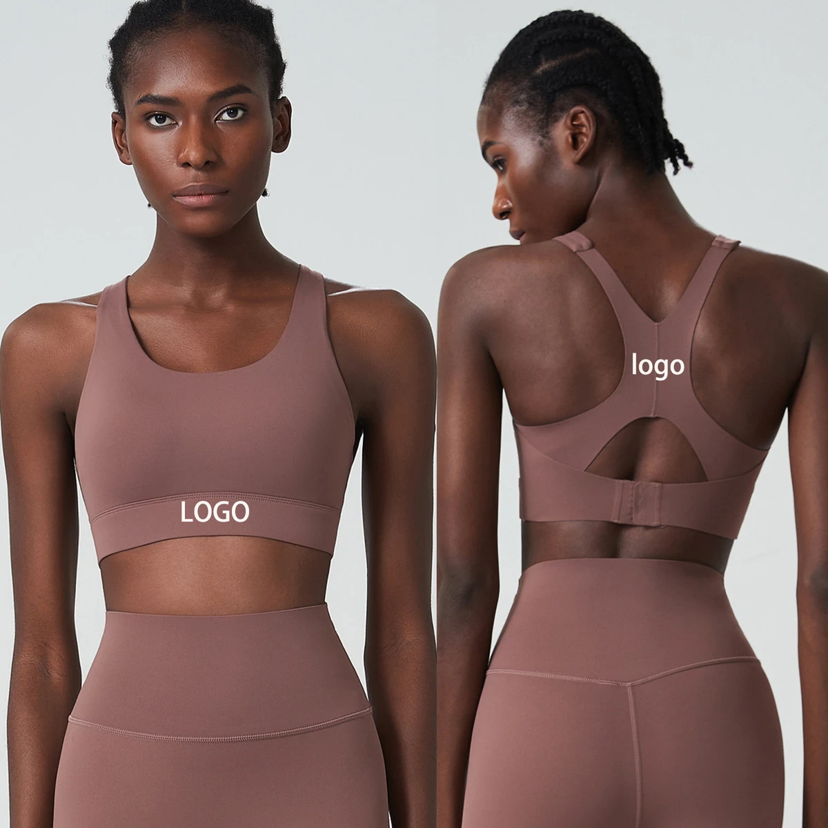 Custom Logo High Quality High Impact Breathable Nude Feel Push up Sports Bra Training Yoga Fitness Adjustable Women Bra