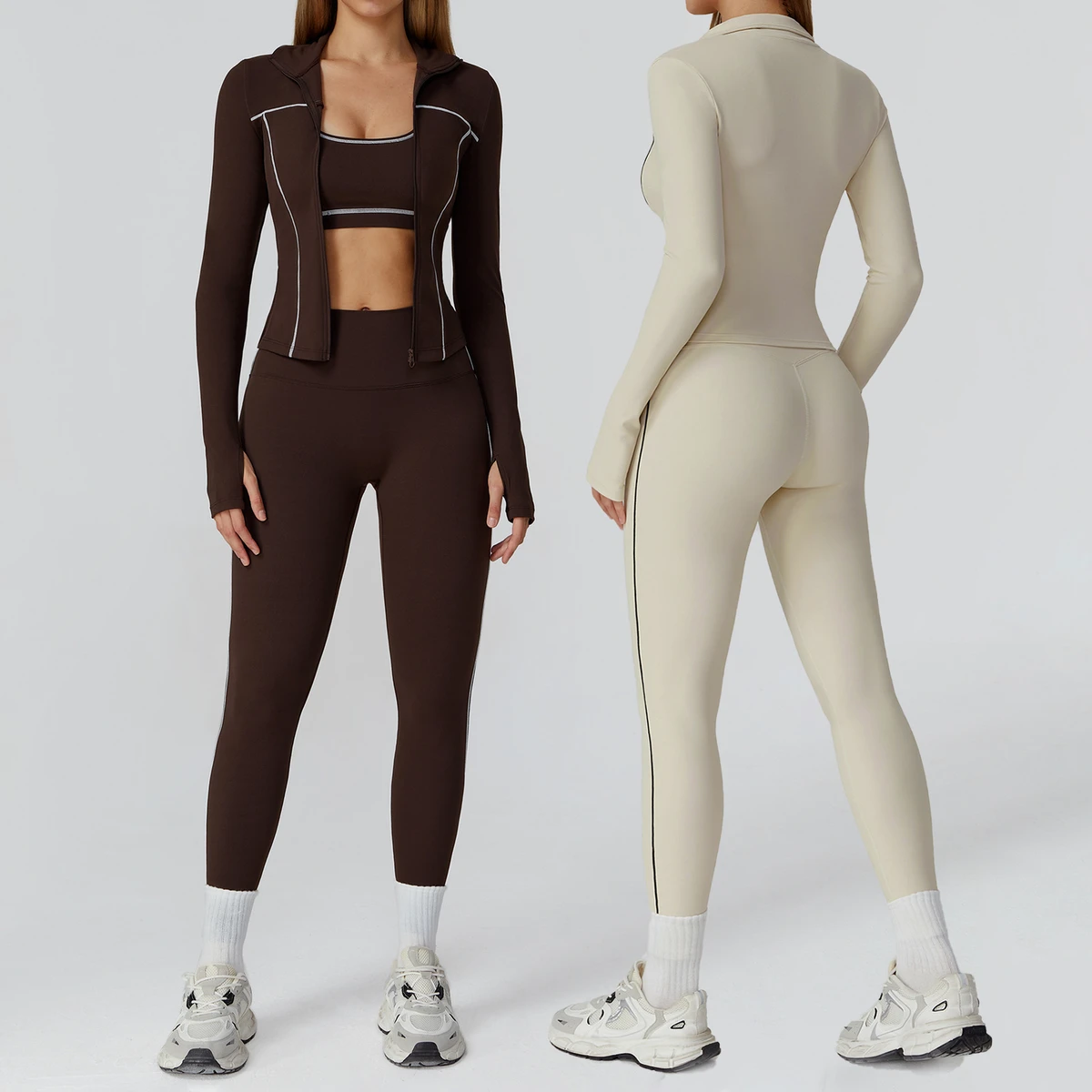 XW-TZ2036-2 Gym Lightweight Activity Sports Bra Sportswear Comfortable Jacket High Quality Yoga Leggings 3 Piece Set Women