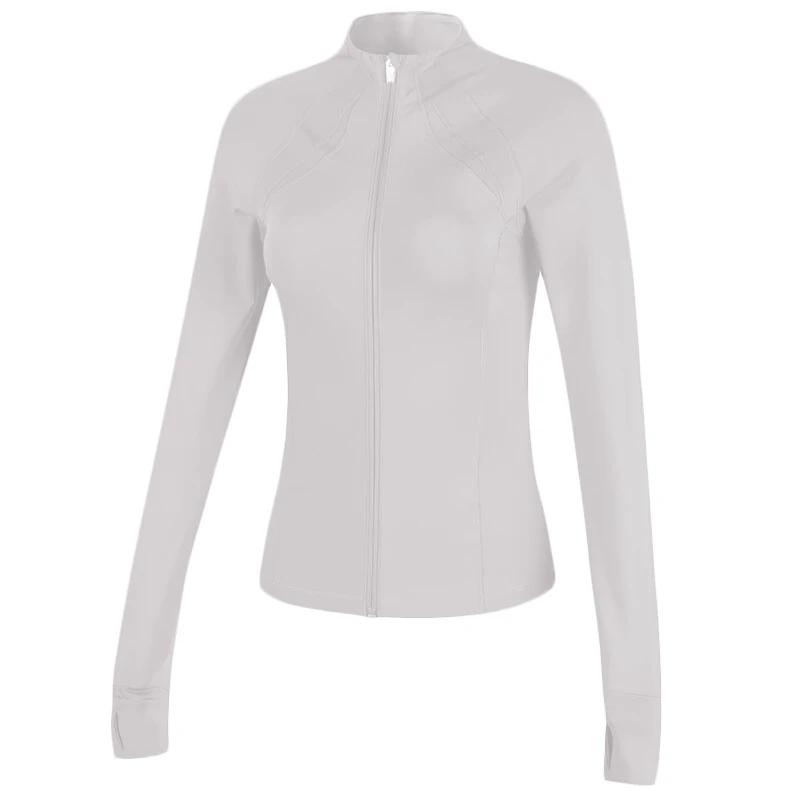 Women's Fitness Slimming Zipper for Sports Coat Long-sleeved Quick-drying Tight Running Yoga Top