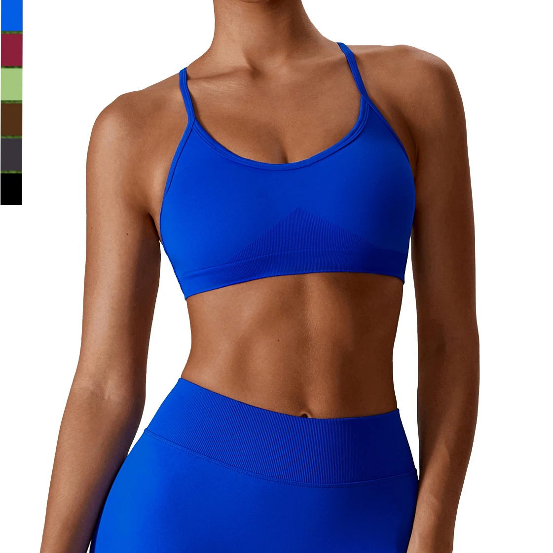 Custom Logo High Quality Workout Fitness Running Quick Dry Backless Seamless Sports Bra for Women
