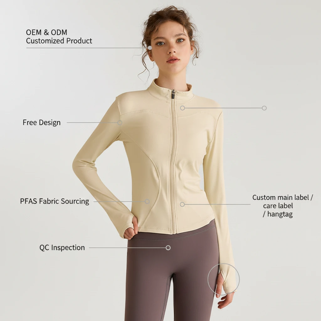 Women's Breathable Lightweight Stand Collar Zipper Quick-Drying Solid Long Sleeve Simple Design Workout Outdoor Yoga Top