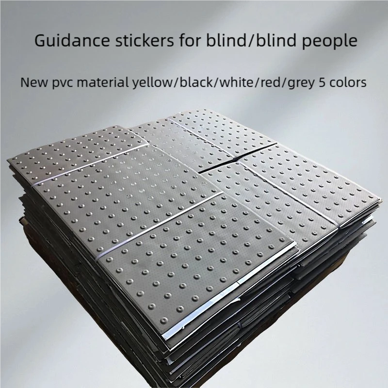 Outdoor Waterproof 8mm PVC Non-Slip Wear Resistant Blind Floor Tile with Guide Strip for Mall Airport Station